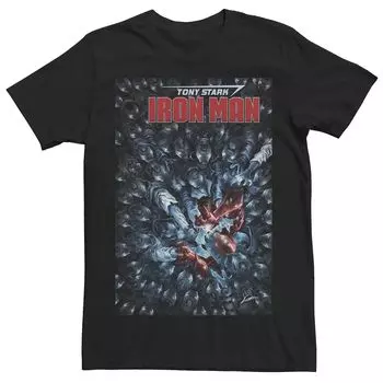 Мужская футболка Marvel Tony Stark Iron Man Impossible Armor с обложкой комиксов Licensed Character