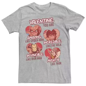Мужская футболка Marvel Valentine You Are Marvel в стиле ретро с комиксами Licensed Character