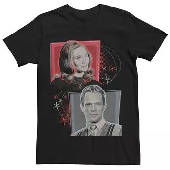 Мужская футболка Marvel WandaVision Wanda & Vision Retro Box Ups