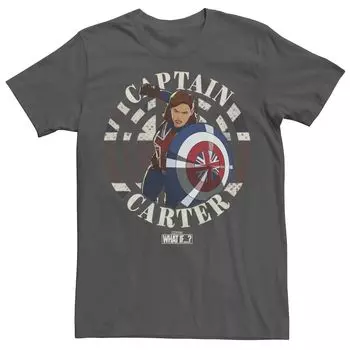 Мужская футболка Marvel What If Captain Carter со штампом Licensed Character