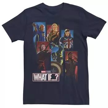 Мужская футболка Marvel What If с вставками в виде персонажей Licensed Character