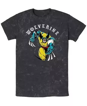 Мужская футболка Marvel Wolverine Homeslice с коротким рукавом из минеральной ткани Fifth Sun, черный