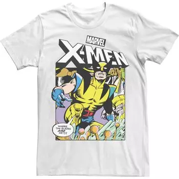 Мужская футболка Marvel X-Men C Strip с изображением Росомахи и комиксов Licensed Character