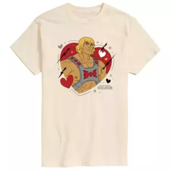 Мужская футболка Masters of the Universe с принтом He-Man Licensed Character, бежевый