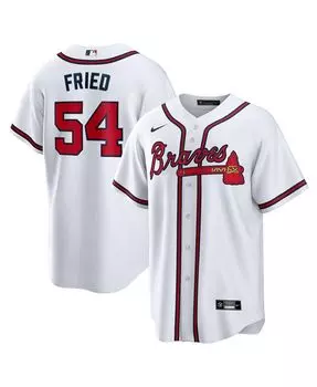 Мужская футболка Max Fried White Atlanta Braves Home Replica Player Jersey Nike