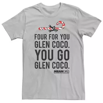 Мужская футболка Mean Girls Four For You Glenn Coco Candy Cane Licensed Character