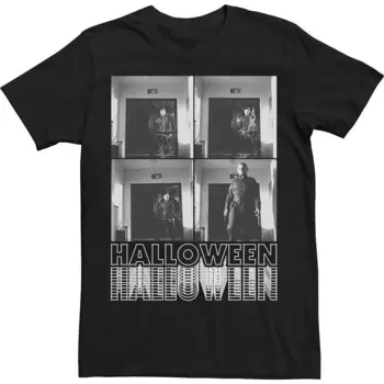 Мужская футболка Michael Myers Scene Box Up на Хэллоуин Licensed Character, черный