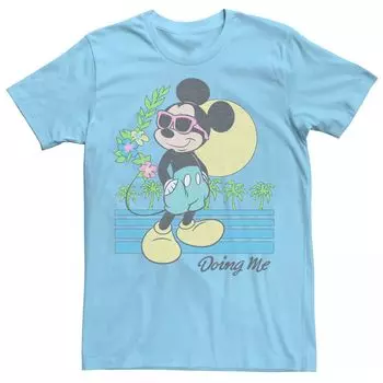 Мужская футболка Mickey And Friends Mickey Mouse Doing Me Sunset Disney, светло-синий