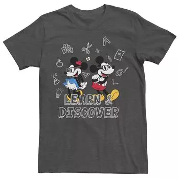Мужская футболка Mickey & Minnie Mouse Learn & Discovery Disney