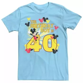 Мужская футболка «Микки и друзья» для мальчика на день рождения 40 лет Disney