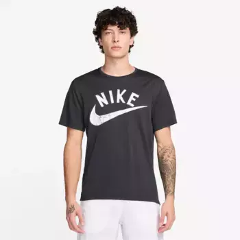 Мужская футболка Miler Swoosh Nike, серый/черный