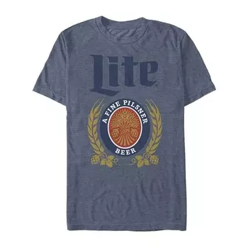 Мужская футболка Miller Lite A Fine Pilsner с логотипом Licensed Character, цвет Navy Heather
