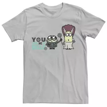 Мужская футболка Minions Frankenstein Family You Had Me At Bellow Tee Licensed Character, цвет Silver