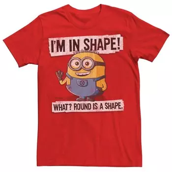 Мужская футболка Minions I'm In Shape Licensed Character, красный