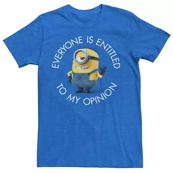 Мужская футболка Minions My Opinion Licensed Character, цвет Royal Heather
