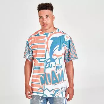 Мужская футболка Mitchell &amp; Ness Miami Dolphins NFL Jumbotron, синий