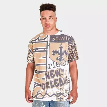 Мужская футболка Mitchell &amp; Ness New Orleans Saints NFL Jumbotron, бежевый