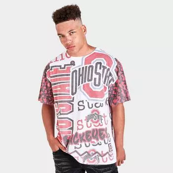 Мужская футболка Mitchell &amp; Ness Ohio State Buckeyes College Jumbotron, красный