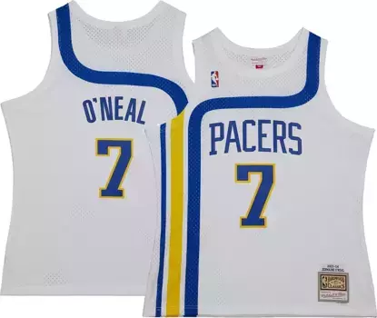 Мужская футболка Mitchell and Ness Indiana Pacers 2003, Джермейн О'Нил № 34 Swingman Mitchell & Ness