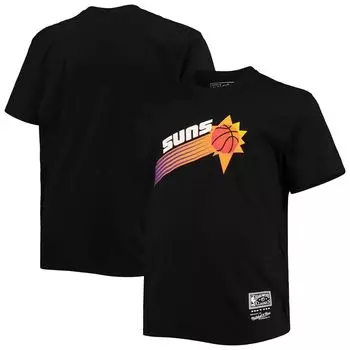 Мужская футболка Mitchell & Ness Black Phoenix Suns Big & Tall Team с надписью