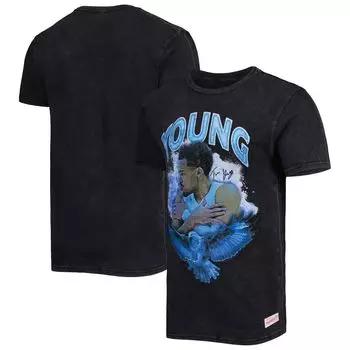 Мужская футболка Mitchell & Ness Black Trae Young Atlanta Hawks с концертом Матча всех звезд НБА 2023