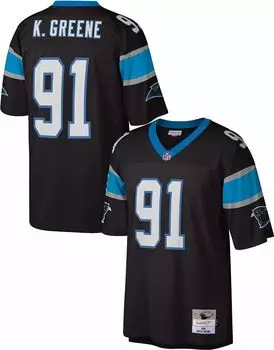 Мужская футболка Mitchell & Ness Carolina Panthers с Кевином Грином № 91, 1996 г., черная.