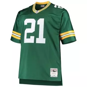Мужская футболка Mitchell & Ness Charles Woodson Green Green Bay Packers Big & Tall 2010, реплика вышедшего на пенсию игрока