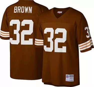 Мужская футболка Mitchell & Ness Cleveland Browns Jim Brown № 32 1963 года.