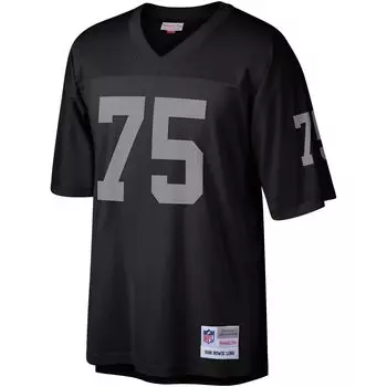 Мужская футболка Mitchell & Ness Howie Long черного цвета Las Vegas Raiders Legacy Replica Джерси