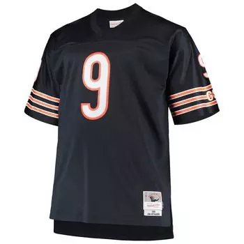 Мужская футболка Mitchell & Ness Jim McMahon Navy Chicago Bears Big & Tall 1985 года, реплика вышедшего на пенсию игрока