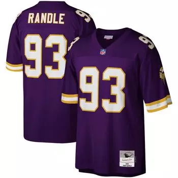 Мужская футболка Mitchell & Ness John Randle Purple Minnesota Vikings Legacy Replica Джерси