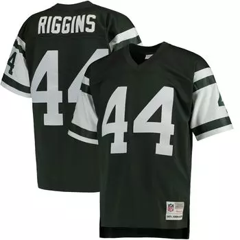 Мужская футболка Mitchell & Ness John Riggins Green New York Jets, копия отставного игрока Legacy