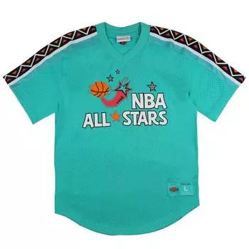 Мужская футболка Mitchell & ness nba с сеткой All Star Mitchell And Ness, синий