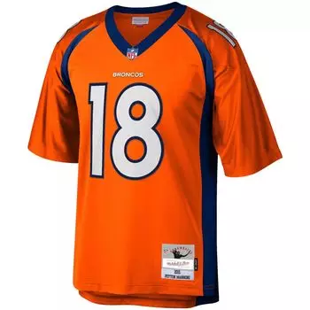 Мужская футболка Mitchell & Ness Peyton Manning Orange Denver Broncos Big & Tall 2015, реплика вышедшего на пенсию игрока