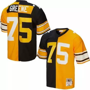 Мужская футболка Mitchell & Ness Pittsburgh Steelers Joe Greene № 75 1976 года сплит-возврата
