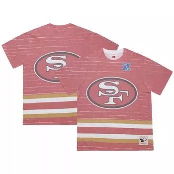 Мужская футболка Mitchell & Ness Scarlet San Francisco 49ers Jumbotron 3.0