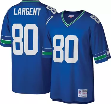 Мужская футболка Mitchell & Ness Seattle Seahawks Steve Largent № 80 1985 года