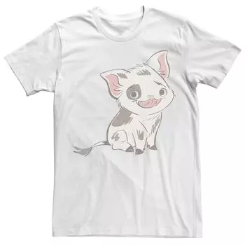 Мужская футболка Moana Pua с нарисованной улыбкой Disney