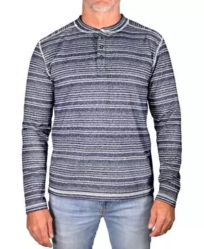 Мужская футболка modern fit french terry henley Vintage 1946, синий