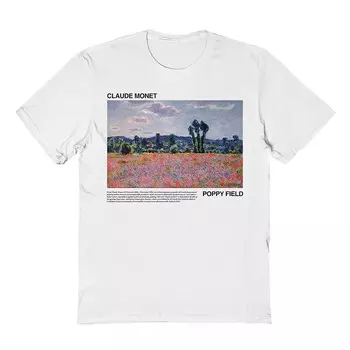 Мужская футболка Monet Monet Poppy Field Licensed Character, белый