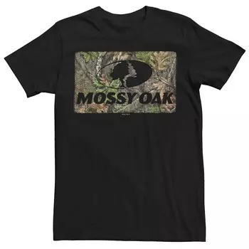Мужская футболка Mossy Oak Forest с камуфляжным логотипом Licensed Character, черный