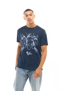 Мужская футболка Moto GP We Race Petrol Heads, синий