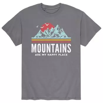 Мужская футболка Mountains Are My Happy Place Licensed Character