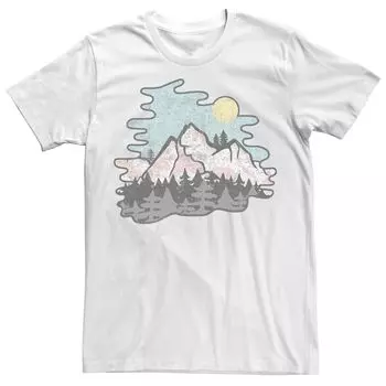 Мужская футболка Mountains At Twilight Nature в винтажном стиле Licensed Character