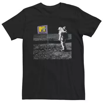 Мужская футболка MTV Astronaut Flag On The Moon с короткими рукавами Licensed Character