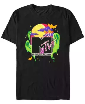 Мужская футболка MTV Halloween Tombstone с короткими рукавами Fifth Sun, черный