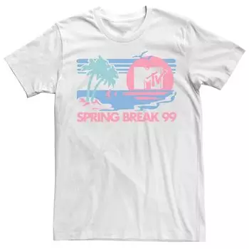 Мужская футболка MTV Retro Pastel Spring Break '99 с короткими рукавами Licensed Character