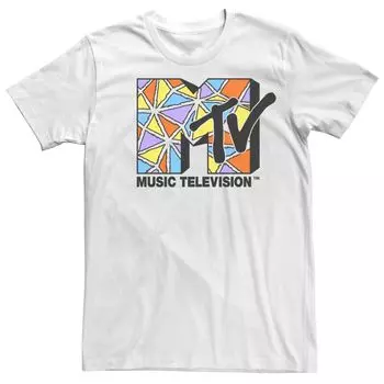 Мужская футболка MTV с яркими абстрактными треугольниками и короткими рукавами Licensed Character