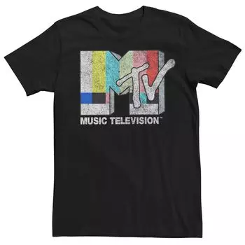 Мужская футболка MTV Vintage TV Signal Licensed Character
