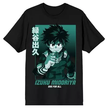 Мужская футболка My Hero Academia Izuku Licensed Character, черный